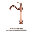 Rose gold royal çanak lavabo bataryası