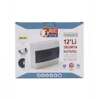 Horoz elektrik sava üstü 12'li sigorta kutusu
