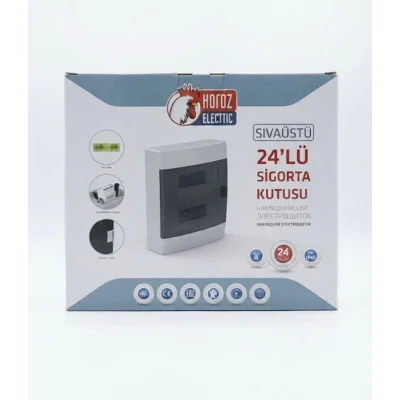 Horoz elektrik sıva üstü 24'lü sigorta kutusu