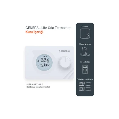 General MITRA 220 RF dijital kablosuz oda termostatı