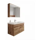 80 cm membran kapaklı ahşap banyo dolabı